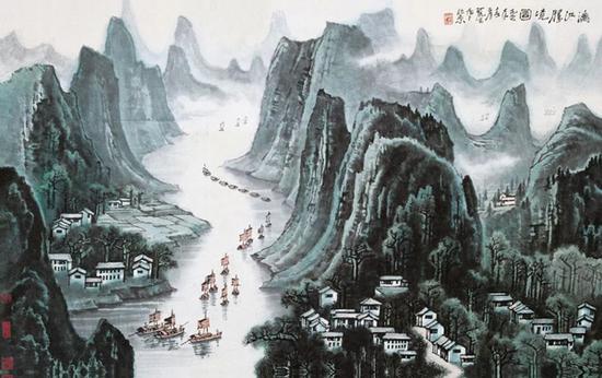 李可染《漓江胜境图》1977年作