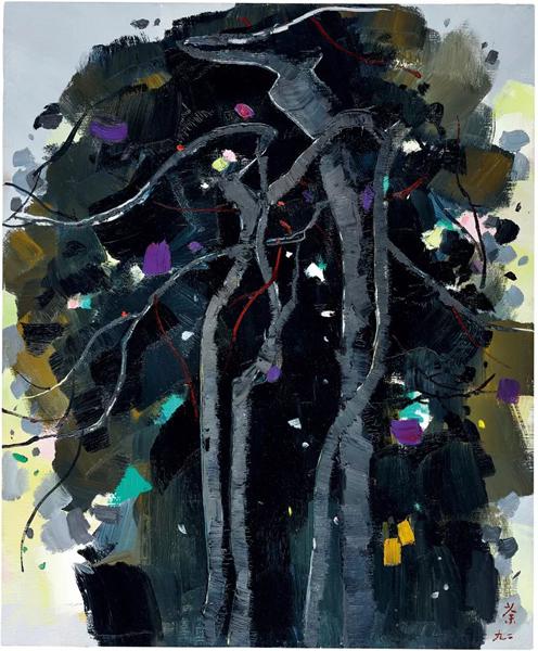 吴冠中《黑松》
1992 年作
油彩画布
73.1 x 60.1 cm。
成交价：HK$ 10，620，000