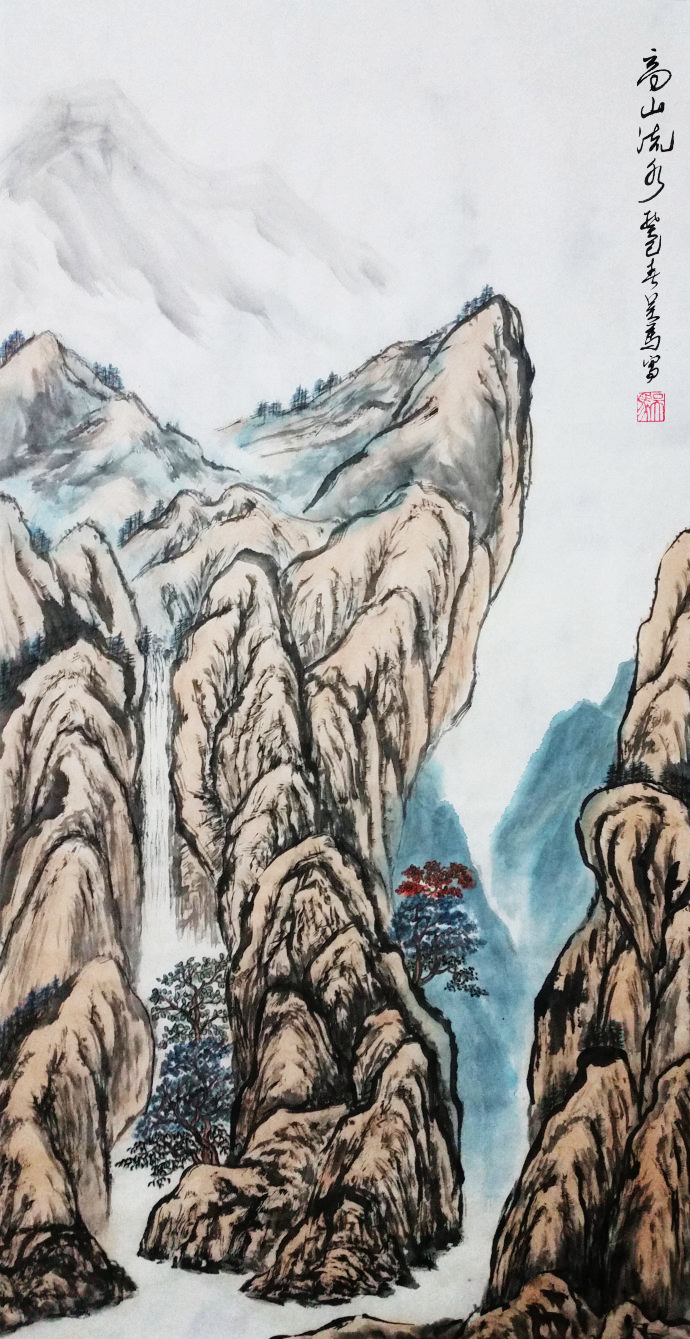 高山流水系列 画家吴马山水画作品欣赏（一）